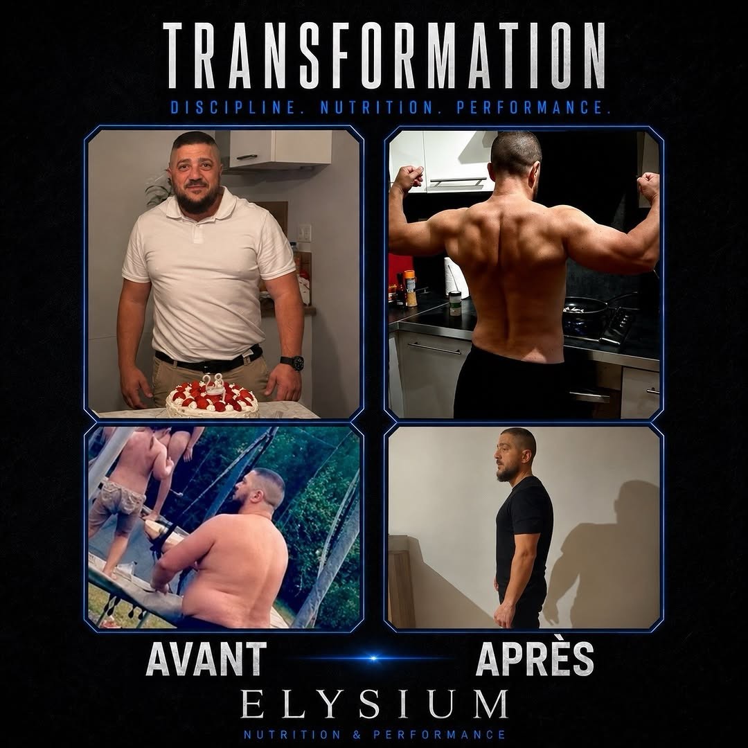 Avant / après, homme de 46 ans, −25 kg